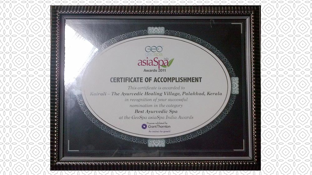 GeoSpa AsiaSpa India Awards 2011